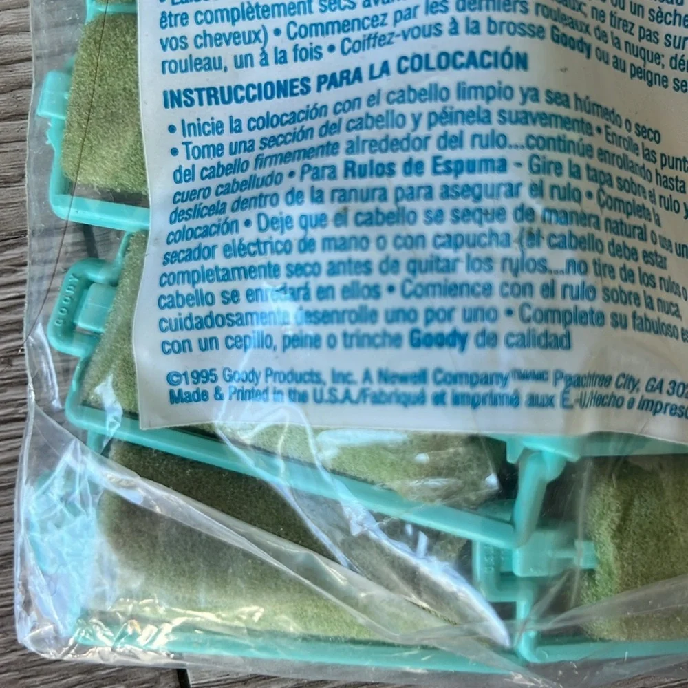 90s Goody Foam Rollers - Mint Green Vintage Halloween